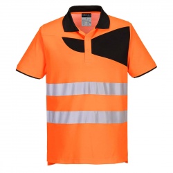 Portwest PW212 - PW2 Hi-Vis Moisture Wicking  Polo Shirt S/S 144g